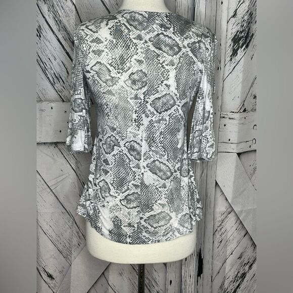 Haute Hippie Snake Print Top Pleated Front XXS (Runs big) - Picture 3 of 8